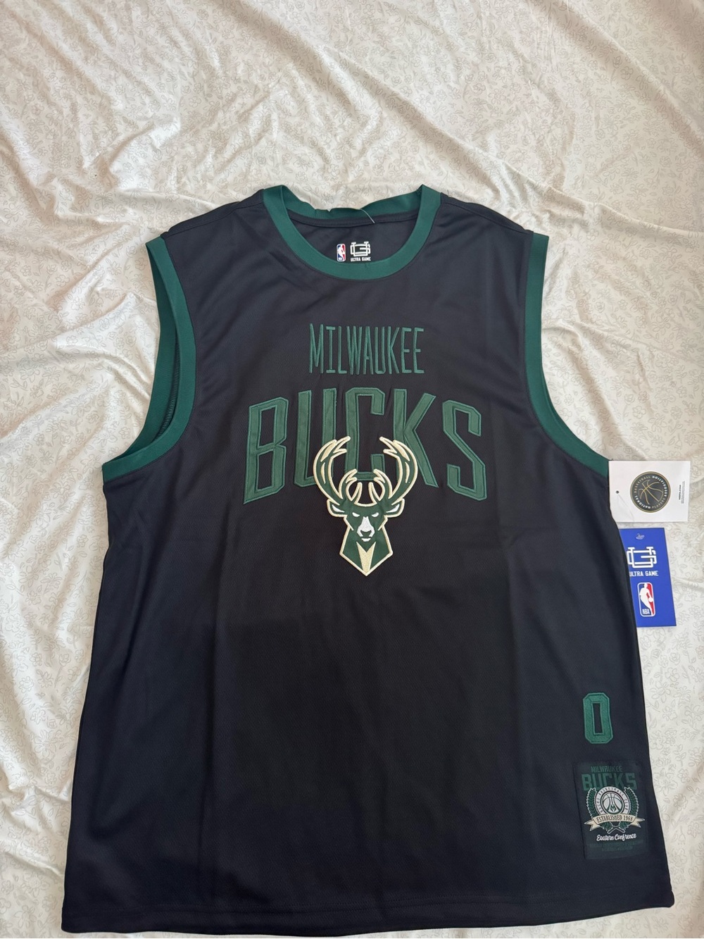 NBA Milwaukee Bucks Black & Green Team Jersey